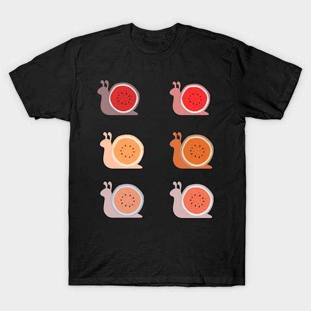 Cute Snail watermelon T-Shirt by sara99